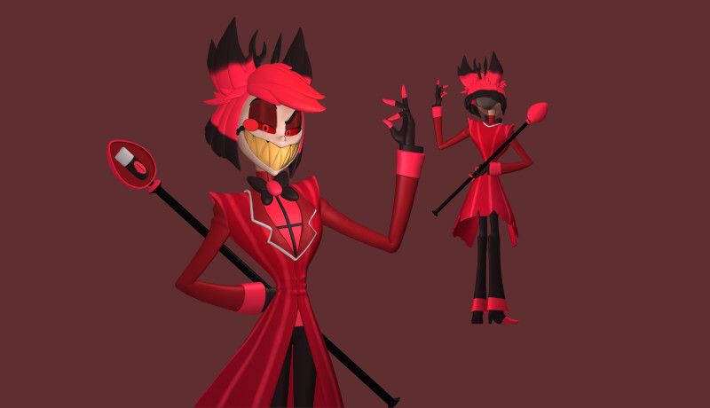 Alastor Hazbin Hotel Model Cetak 3D .c4d .max .obj .3ds .fbx .stl .blend 