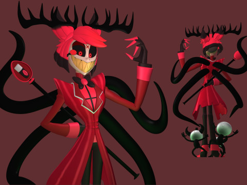 Alastor Hazbin Hotel Model Cetak 3D