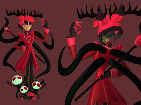 Alastor Hazbin Hotel Model Cetak 3D