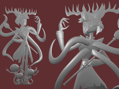 Alastor Hazbin Hotel Model Cetak 3D