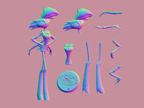 Angel Dust Hazbin Hotel 3D Print Model