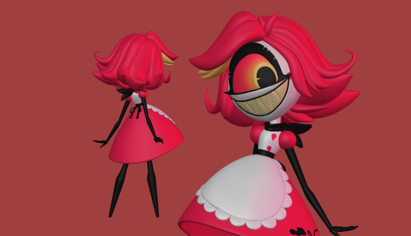Niffty Hazbin Hotel Model Cetak 3D .c4d .max .obj .3ds .fbx .stl .blend 