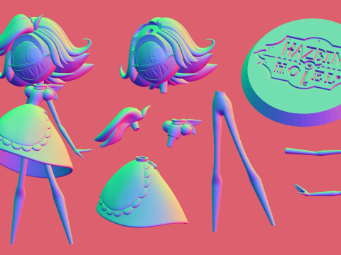 Niffty Hazbin Hotel Model Cetak 3D