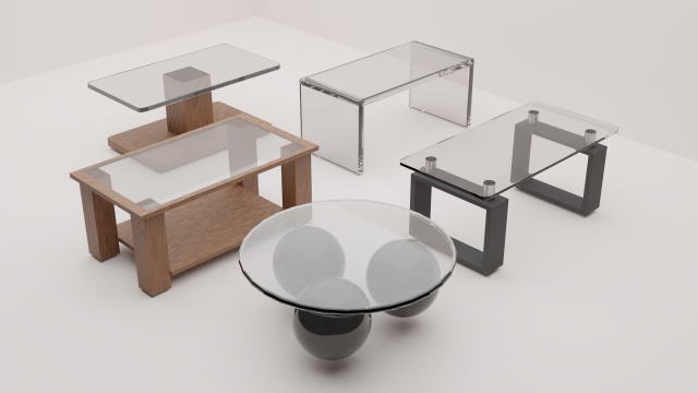 Glass Coffee table collection Modèle 3D .c4d .max .obj .3ds .fbx .stl .blend 