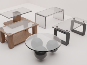 Glass Coffee table collection 3D Модель