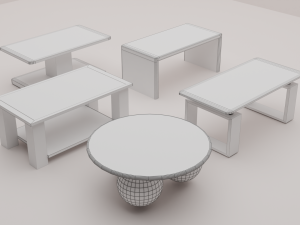 Glass Coffee table collection Modèle 3D