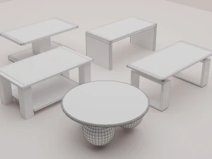 Glass Coffee table collection 3D Model