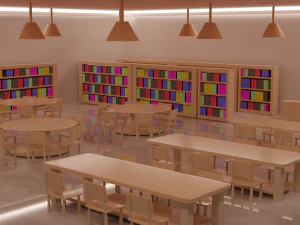 Escena de la biblioteca modular Modelo 3D