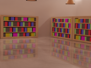 Modular Library scene 3D मॉडल
