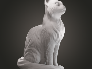 Sitting cat for 3D printing 3D Print Model