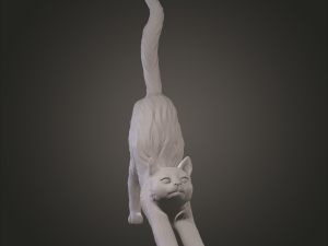 Cat stretching for 3D printing 3D Print Model