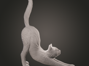 Cat stretching for 3D printing 3D Print Model