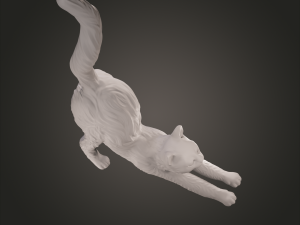 Cat stretching for 3D printing 3D Print Model