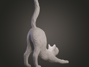 Cat stretching for 3D printing 3D Print Model