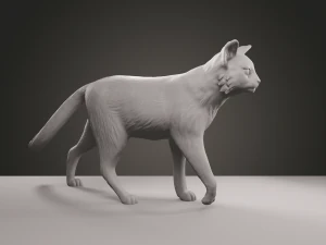Walking cat for 3D printing 3D Print Model