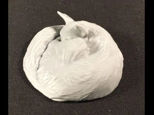 Sleeping cat for 3D printing 3D Print Model