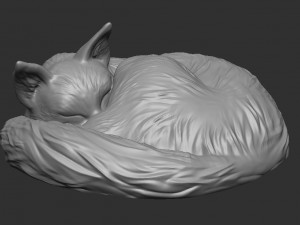 Sleeping cat for 3D printing 3Dプリントモデル