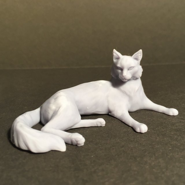 Resting cat for 3D printing Modelo de impresión 3D .c4d .max .obj .3ds .fbx .stl .blend