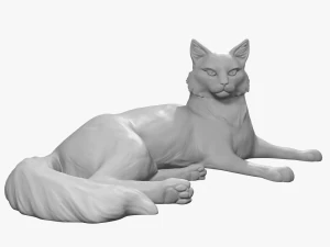 Resting cat for 3D printing 3D Print Model