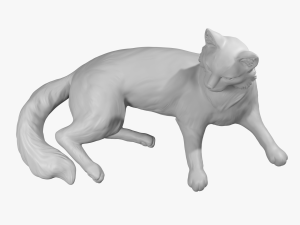 Resting cat for 3D printing Modelo de impresión 3D