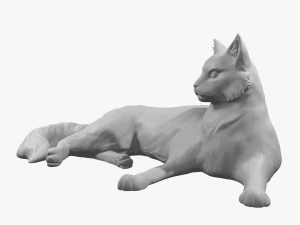 Resting cat for 3D printing 3D Print Model
