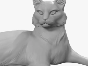 Resting cat for 3D printing 3D Print Model