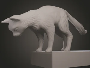 Gato mirando hacia abajo para impresi&oacute;n 3D Modelo de impresión 3D