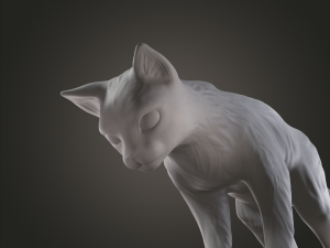 Looking down cat for 3D printing Model Cetak 3D