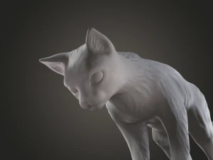 Looking down cat for 3D printing 3D Print Model