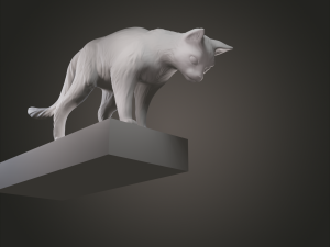 Looking down cat for 3D printing Model Cetak 3D