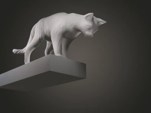 Looking down cat for 3D printing 3D Print Model