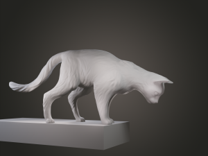 Looking down cat for 3D printing Model Cetak 3D