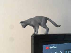Looking down cat for 3D printing 3D Print Model