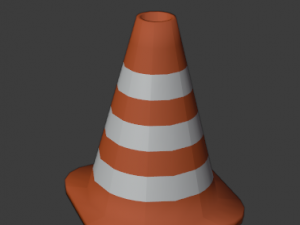 Low poly traffic cone 3D Model