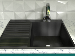A set of kitchen equipment with furniture for small kitchens 3D 모델