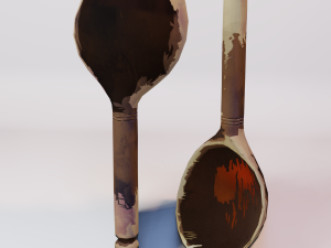 Low Poly Spoon 3D Model