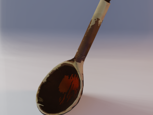 Low Poly Spoon 3D Model