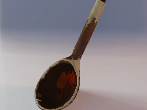 Low Poly Spoon 3D Model