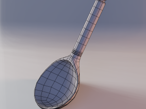 Low Poly Spoon 3D Model