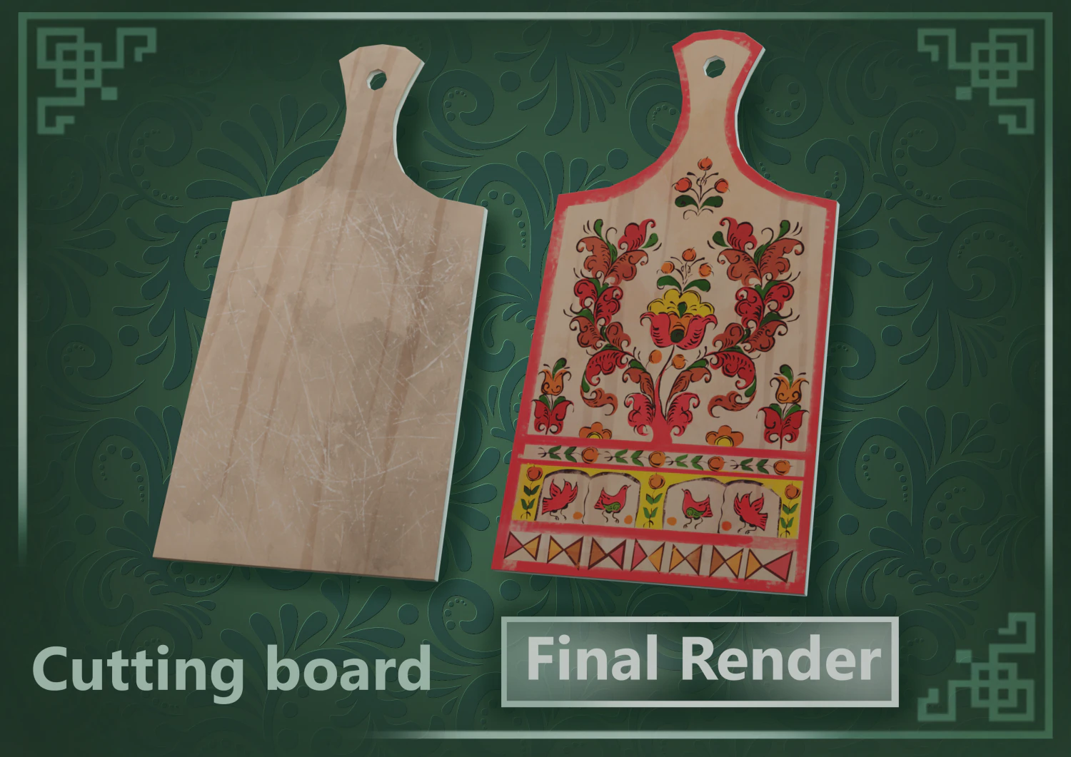 Cuttingboard 3D Model .c4d .max .obj .3ds .fbx .stl .blend
