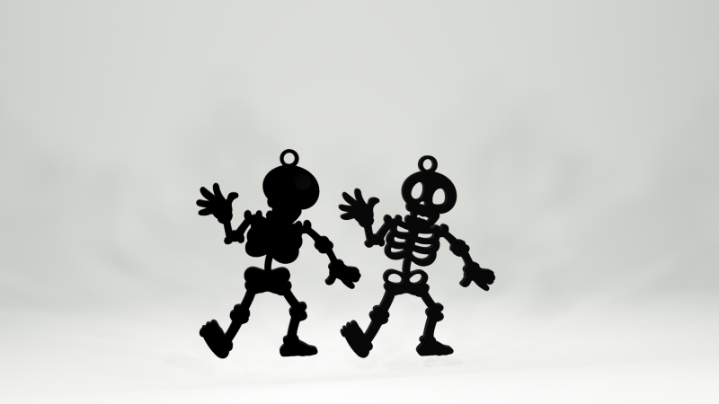 Halloween Earring Keychain - Unique STL Files for 3D Printing 3D-Modell .c4d .max .obj .3ds .fbx .stl .blend 