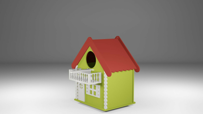 BIRDHOUSE PRINT IN PLACE BIRDHOUSE STL FILE READY TO PRINT SMALL HOUSE 2 Modèles 3D en vedette .c4d .max .obj .3ds .fbx .stl .blend 