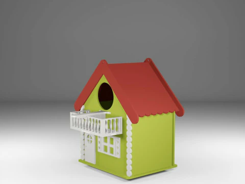 鸟屋打印到位 鸟屋 STL 文件已准备好打印小房子 2 3D 打印模型