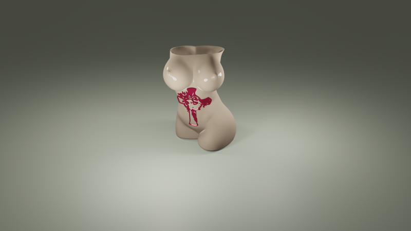 WOMAN BODY PENCIL HOLDER WOMAN BODY PENCIL PLANTER WOMAN BODY JESUS CROSS 3D प्रिंट मॉडल .c4d .max .obj .3ds .fbx .stl .blend 