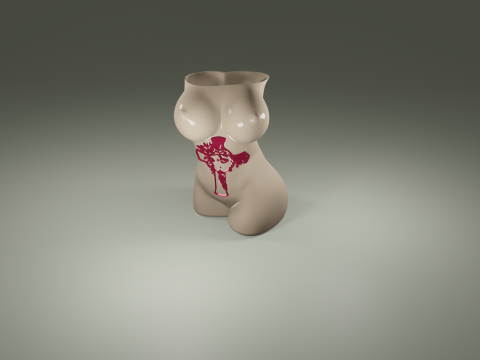 WOMAN BODY PENCIL HOLDER WOMAN BODY PENCIL PLANTER WOMAN BODY JESUS CROSS 3D Print Model
