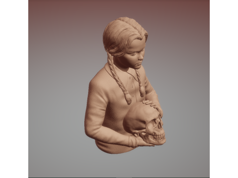 WEDNESDAY ADDAMS 3D Print Model
