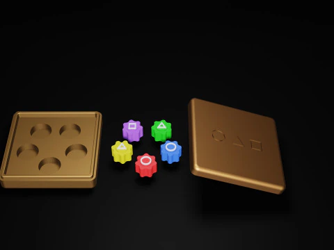 Tradycyjny zestaw do gry Gonggi - inspirowany grą Squid - plik do druku 3D Model do druku 3D