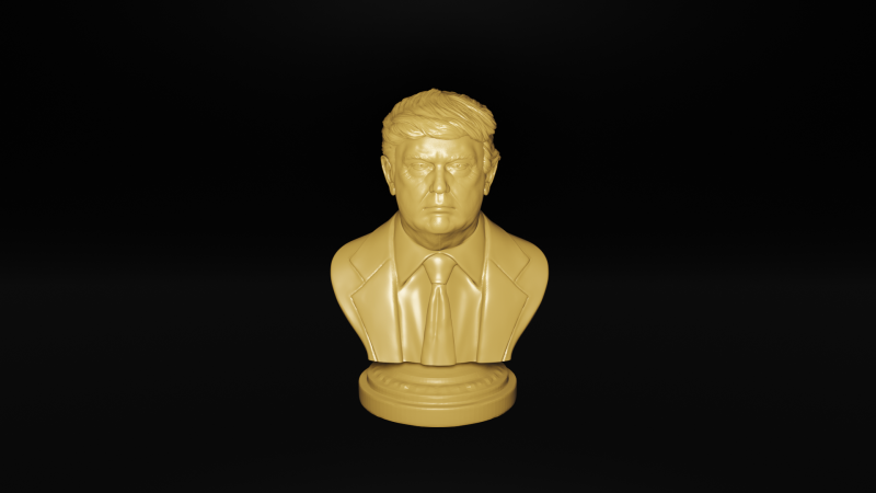 3D Printable Bust of President Donald Trump - STL Filesfor 3D Printing Impressão 3D .c4d .max .obj .3ds .fbx .stl .blend