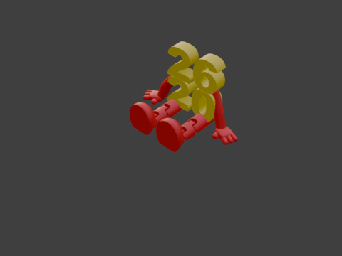 2026 Karakter Duduk dengan Kaki Fleksibel Mainan Meja Lucu STL Model Cetak 3D