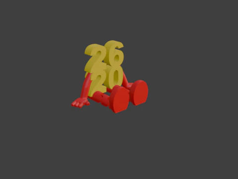 2026 Sitting Character with Flexi Legs Cute Desk Toy STL 3D Print Model